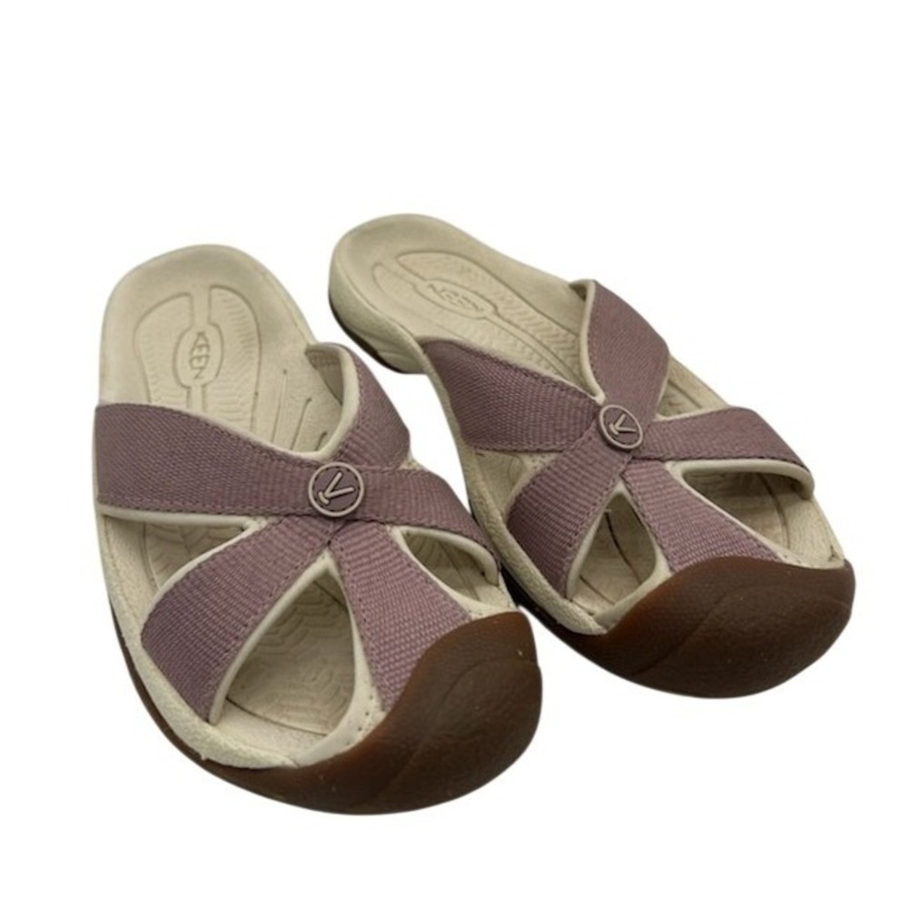 Keen Bali Slide Sandals Women's Size 6 Mauve Purple Crisscross Outdoor Comfort